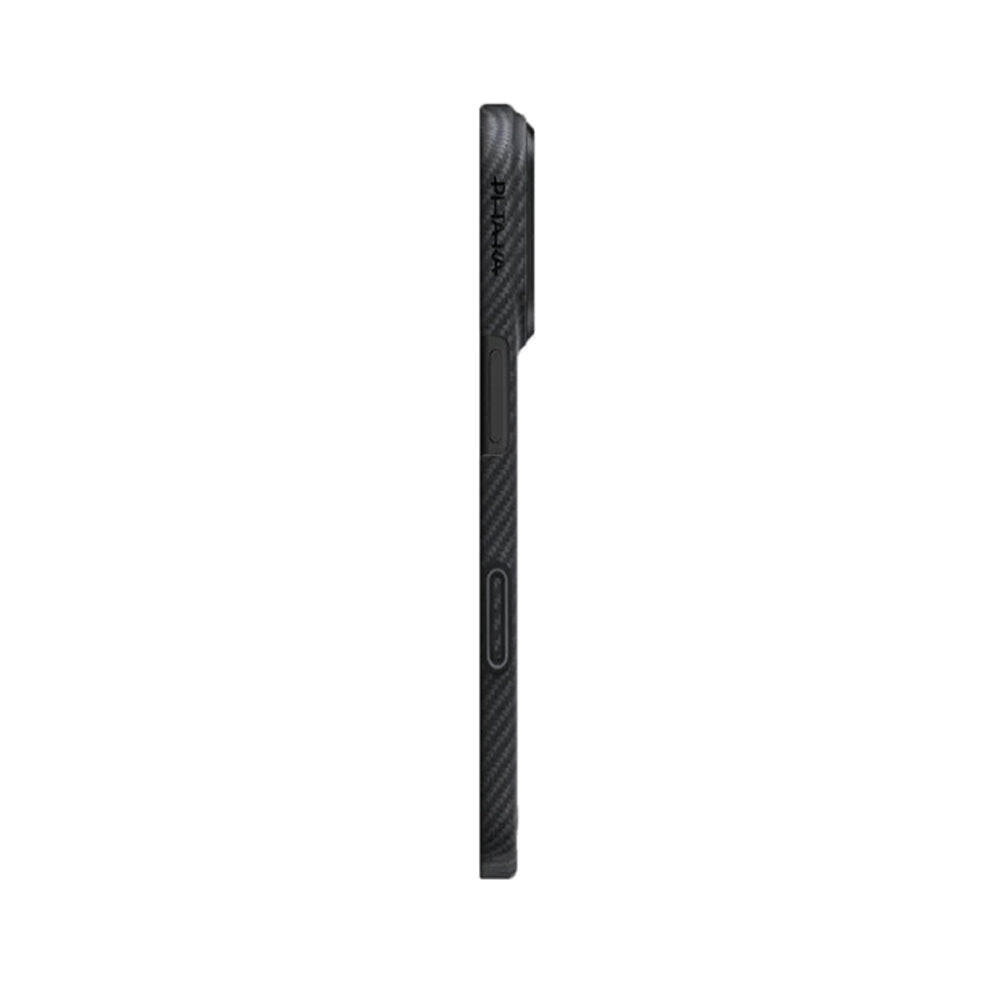 Pitaka Ultra-Slim Classic Serisi iPhone 17 M-safe Şarj Özellikli 1500D Aramid Fiber Black-Grey Twill Kılıf Pitaka Ultra-Slim Classic Serisi iPhone 17 M-safe Şarj Özellikli 1500D Aramid Fiber Black-Grey Twill Kılıf